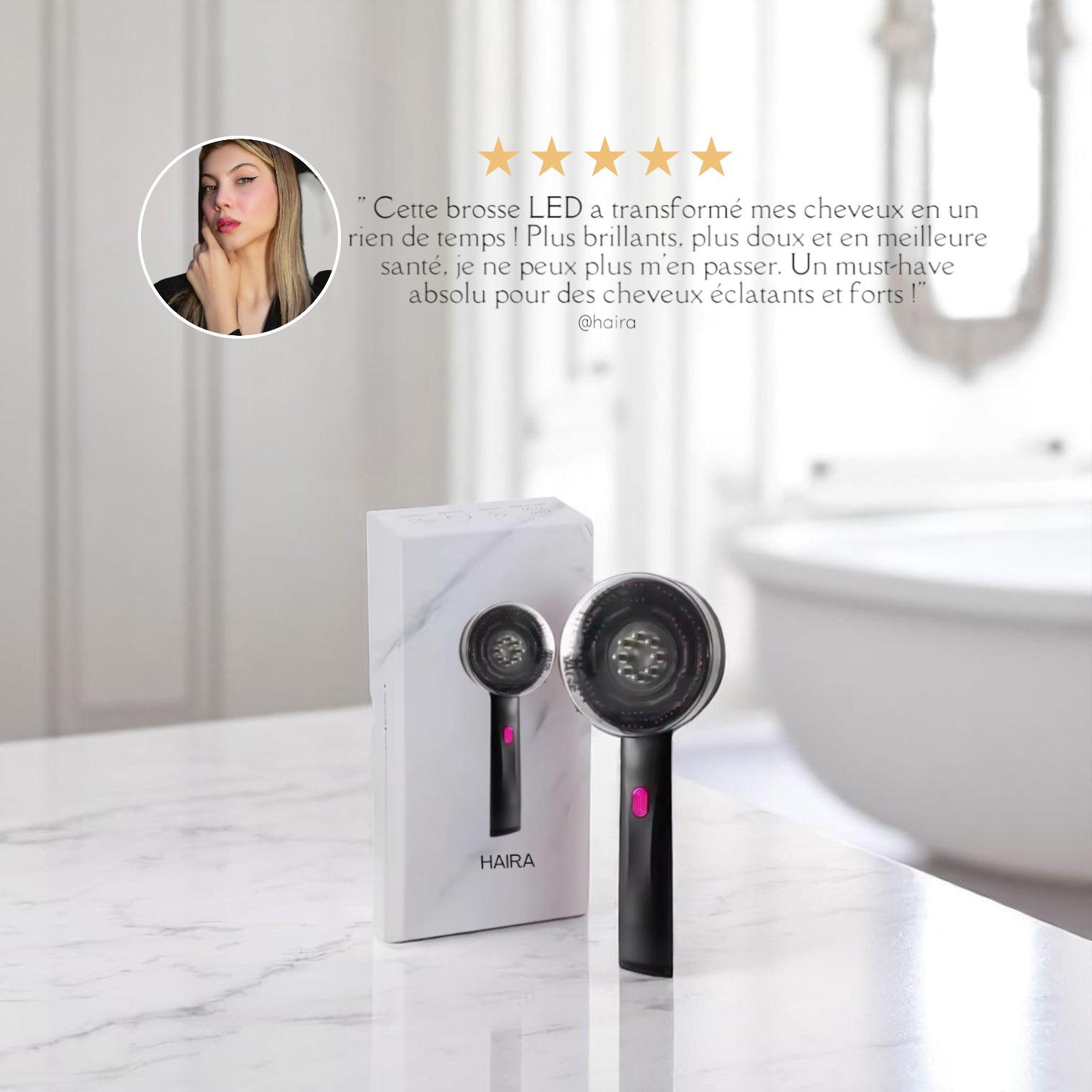 HAIRA - Brosse LED anti-chute & repousse